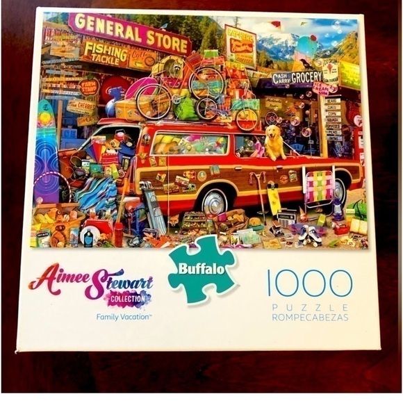 FAMILY VACATION 1000 puzzle used complete family road trip love vacation fun - Picture 4 of 5
